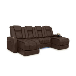 Diamante Chaise CoolZeroᵀᴹ Italian Leather Home Theater Seating