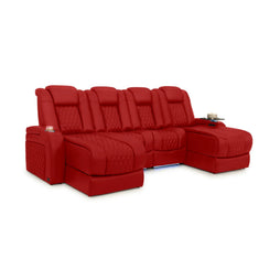 Diamante Chaise CoolZeroᵀᴹ Italian Leather Home Theater Seating