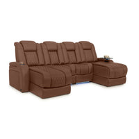 Diamante Chaise CoolZeroᵀᴹ Italian Leather Home Theater Seating