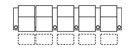 Row of 5 Left Loveseat 157.5"