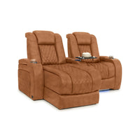 Diamante Chaise CoolZeroᵀᴹ Italian Leather Home Theater Seating