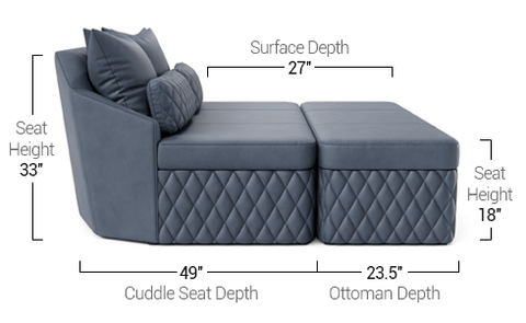 Cuddle Seat Cuddle Seat w/ Ottoman 59.5"