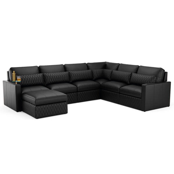 Diamante Media Room L Shaped Sectional