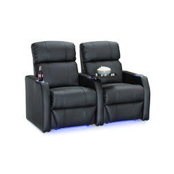Sienna Leather Gel Spacesaver Home Theater Seating