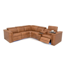 Solis FX Flip-Up Headrest Home Theater L Sectional
