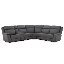 Verona Top Grain Leather Home Theater L-Sectional