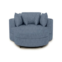 Swivel Cuddle Seat Italian Leather Media Room Furniture