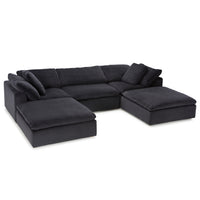 Seatcraft Heavenly Modular Sofa Fabric, Black, or Brown