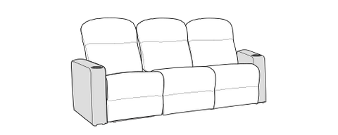 Row of 3 Sofa 84.0"