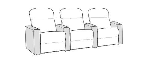 Row of 3 Standard 96.0"