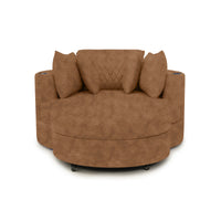Swivel Cuddle Seat Italian Leather Media Room Furniture
