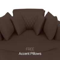 Swivel Cuddle Seat Italian Leather Media Room Furniture