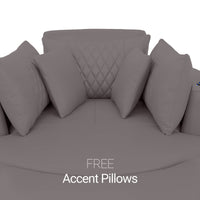 Swivel Cuddle Seat Italian Leather Media Room Furniture