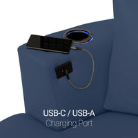 Swivel Cuddle Seat Italian Leather Media Room Furniture