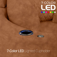 Swivel Cuddle Seat Italian Leather Media Room Furniture