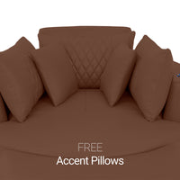 Swivel Cuddle Seat Italian Leather Media Room Furniture