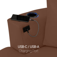 Swivel Cuddle Seat Italian Leather Media Room Furniture