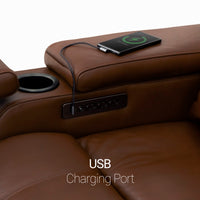 Seatcraft Vibrato SoundShaker Immersive Audio w/ Bluetooth Sync, Top Grain Leather Home Theater Recliner