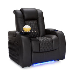 Virtuoso Italian Leather Heat & Massage Home Theater Seating Single Recliner