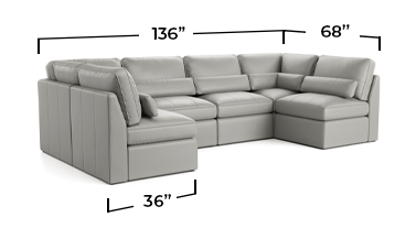 6-Piece Sectional 136.0"
