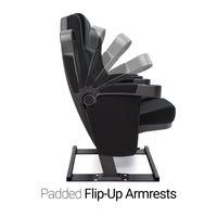 Seatcraft Zenith Free-Standing Base Movie Seats, Fabric, Black
