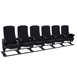 Seatcraft Zenith Free-Standing Base Movie Seats, Fabric, Black