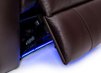 LED Baselighting for ambiance on the Julius Single Recliner