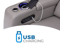 USB Charging Port on the Kodiak Single Recliner