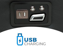 USB Charging Port on the Stanza Single Recliner