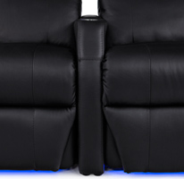 Sienna Black Slim Home Theater Seat Armrests