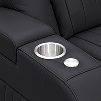 Cupholders for each arm of the Cavalry Sofa