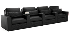 Diamante Moduler Row of 4 Middle Loveseat