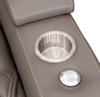 Stainless Steel Cupholders included in each theater seat armrest