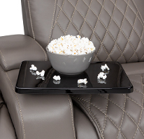 FREE Swivel Tray Tables for each leather media room seating