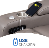 Seatcraft Muse Theater Seat with USB Charging Ports