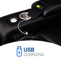 Seatcraft Muse Theater Seat with USB Charging Ports