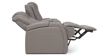 Top-Grain Leather Home Theater Seat with Power Recline