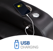 USB Charging available on the Aeris Sofa