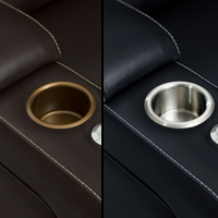 Cupholders on each arm of the Seatcraft Concerto Sofa