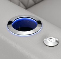 Ambient Blue LED Lighted Cupholders