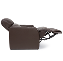 Power Reclining Top Grain Leather Theater Seat