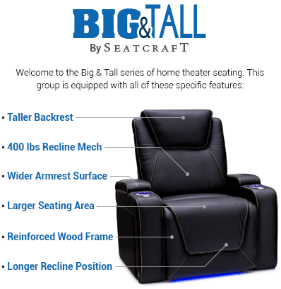 Big and tall recliners for online sale