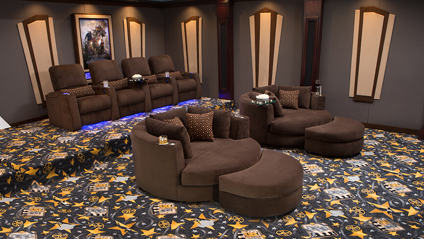 Swivel Cuddle Chair Complete Theater Design