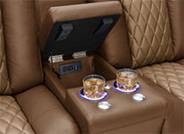 Add a Storage Console with USB and Power to the Your Choice Two-Tone Cadence Sectional