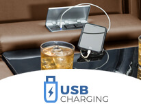USB Charging Port on the Your Choice Two-Tone Cadence Sectional