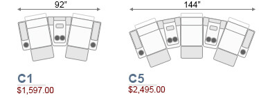 Straight Loveseat & Sofa Sofas and Sectionals Configurations